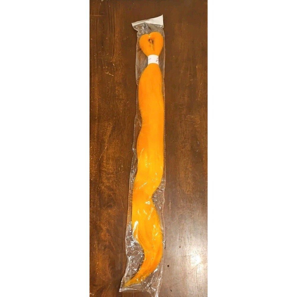 NEW Orange Halloween Costume Hair Womens Long Sacchetto Easy Braid NWT NIP